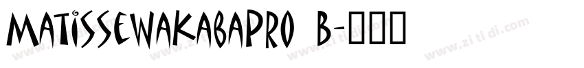 MatisseWakabaPro B字体转换